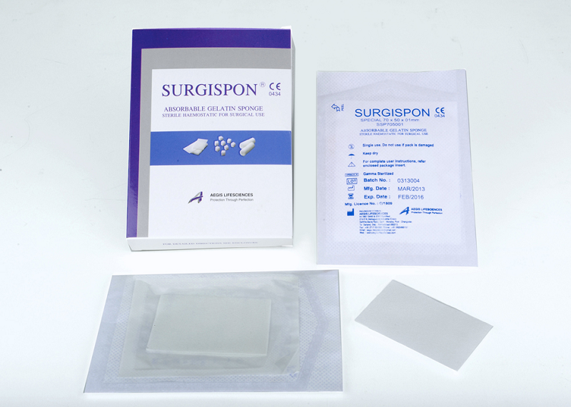 Губка гемостатична SURGISPON®, 80x50x01мм, 20 шт